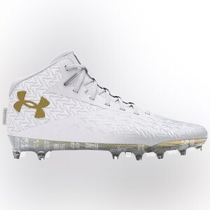 NEW Under Armour Women's Spotlight Clone 4.0 MC Cleats White Gold Sz 7.5